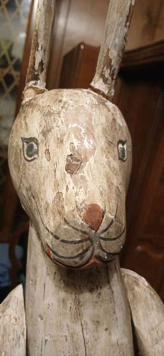 antique wooden toy bunny - Amarillo, Texas