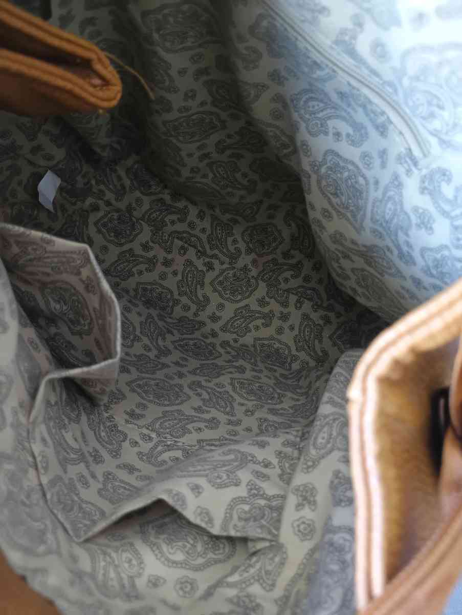 Cognac vintage vegan leather backpack - Frostproof, Florida - FleaMarketBay