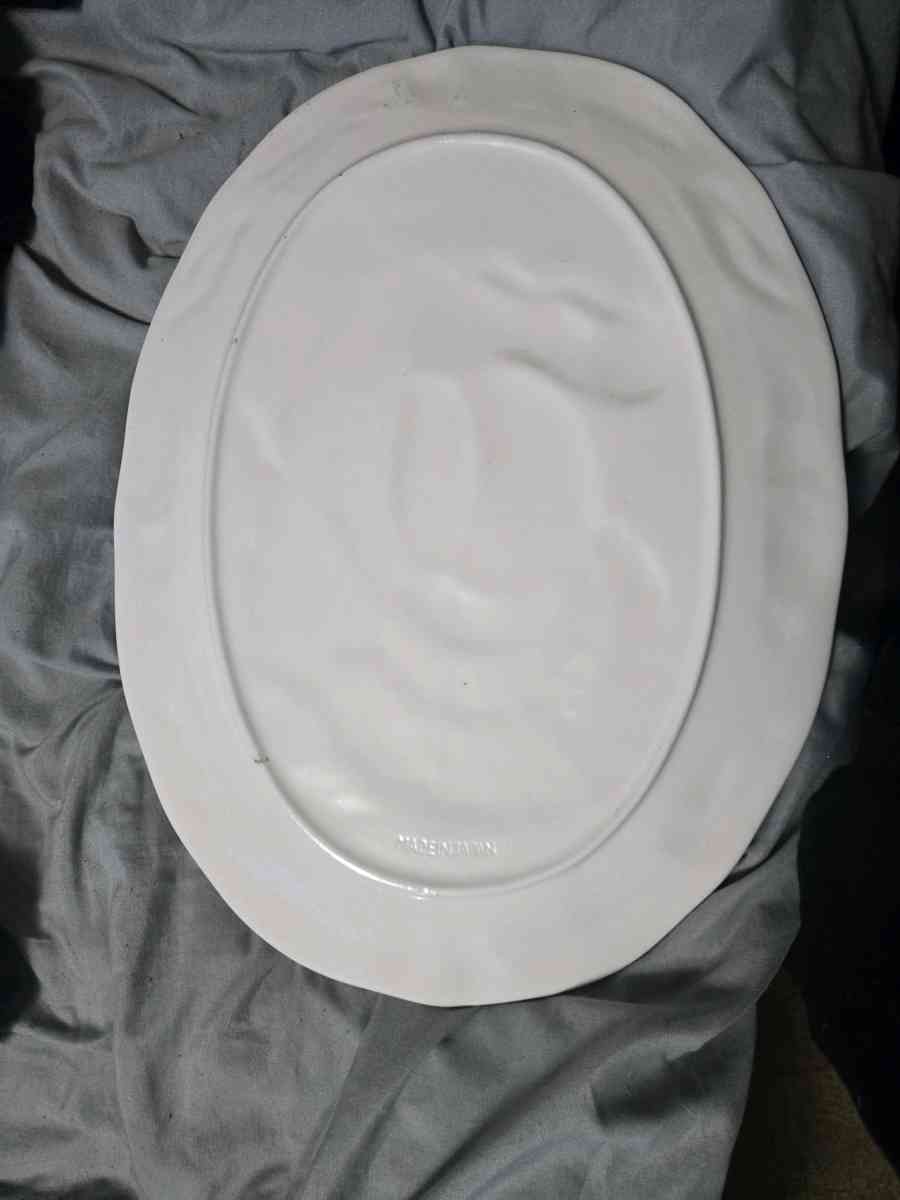 Vintage TURKEY PLATTER  Embossed Ceramic Hand Painted JAPAN - Crittenden, Kentucky - FleaMarketBay