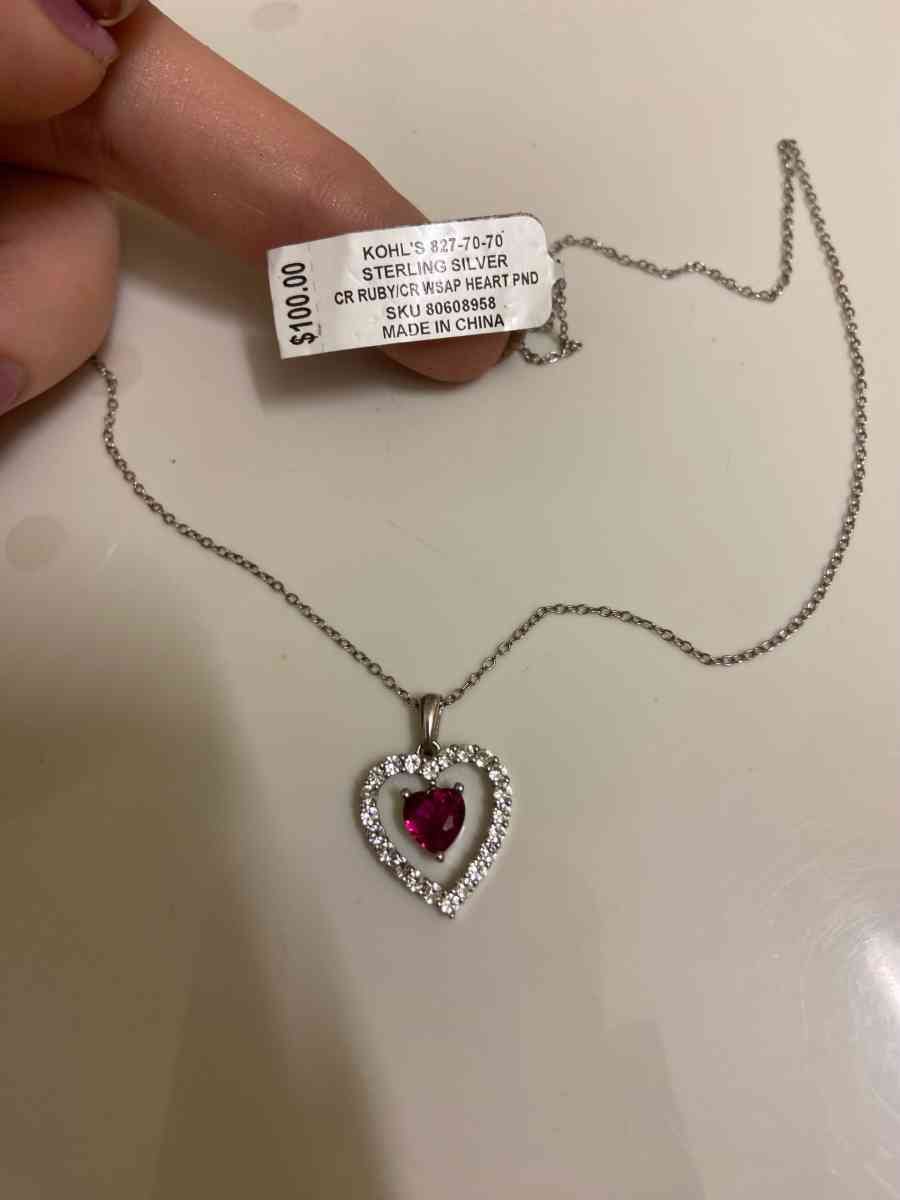 Sterling silver heart pendant - Greenville, South Carolina