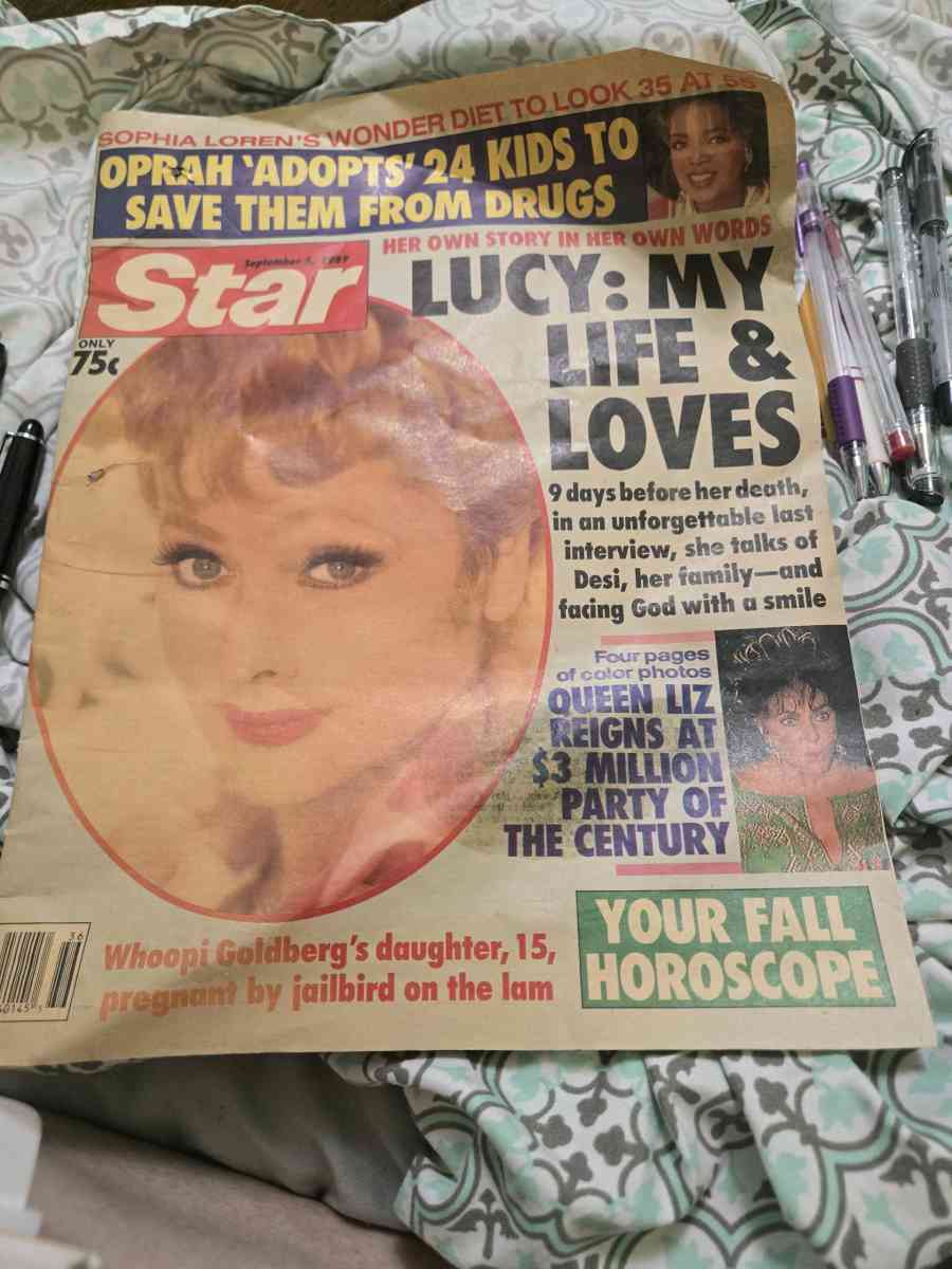 Star Magazine September 5th  1989 Featuring Lucille Ball - Crittenden, Kentucky - FleaMarketBay