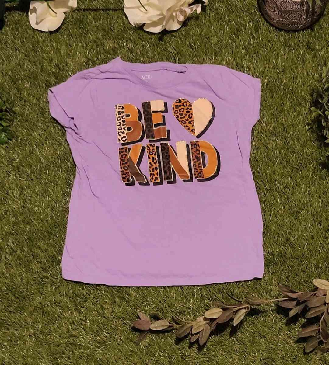 Girls Purple Be Kind Tee with Animal Print - Baltimore, Maryland