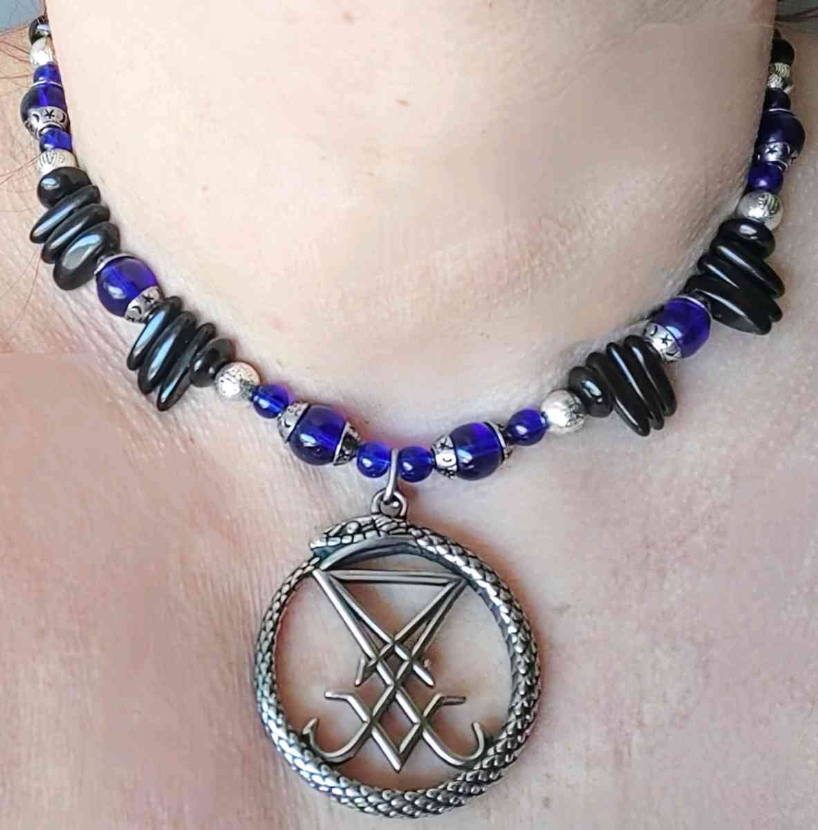 Handmade Lucifer Sigil serpent necklace - Alturas, California