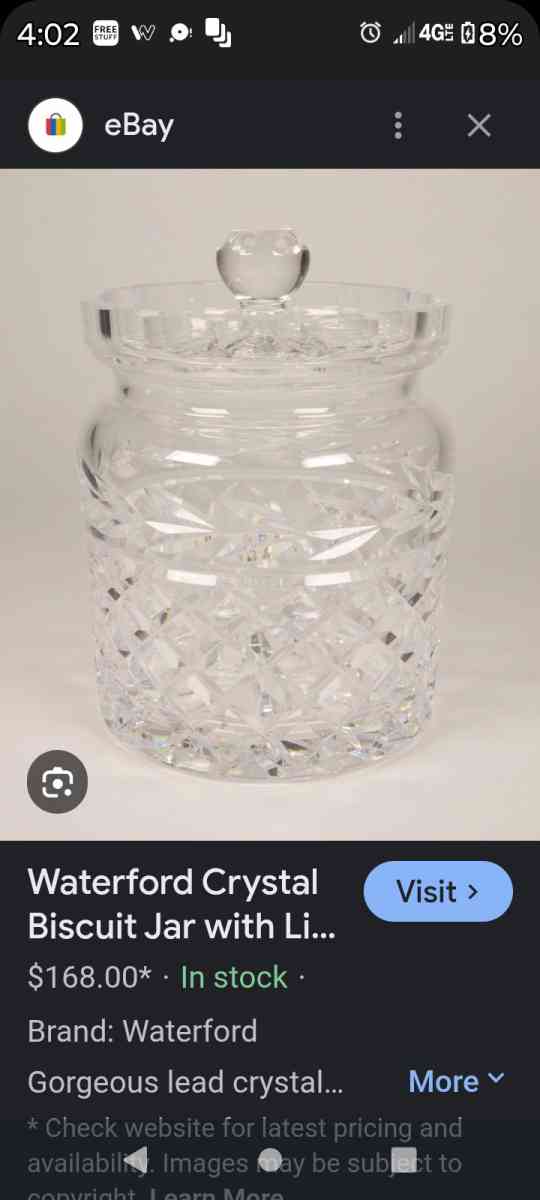 Waterford crystal jar - Palm Springs, California - FleaMarketBay