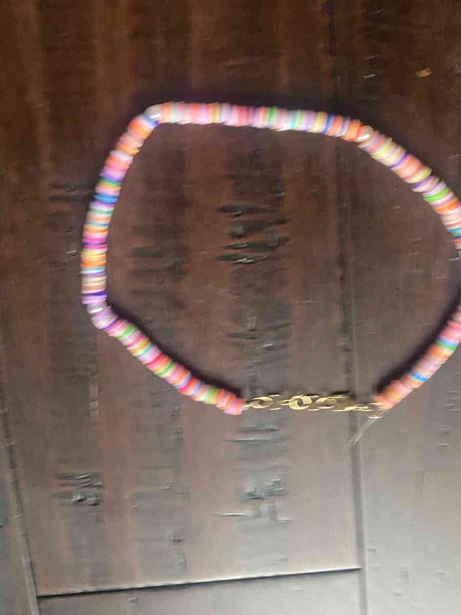 Beachy orangey necklace with pearls with different levels - Fort Worth, Texas - FleaMarketBay