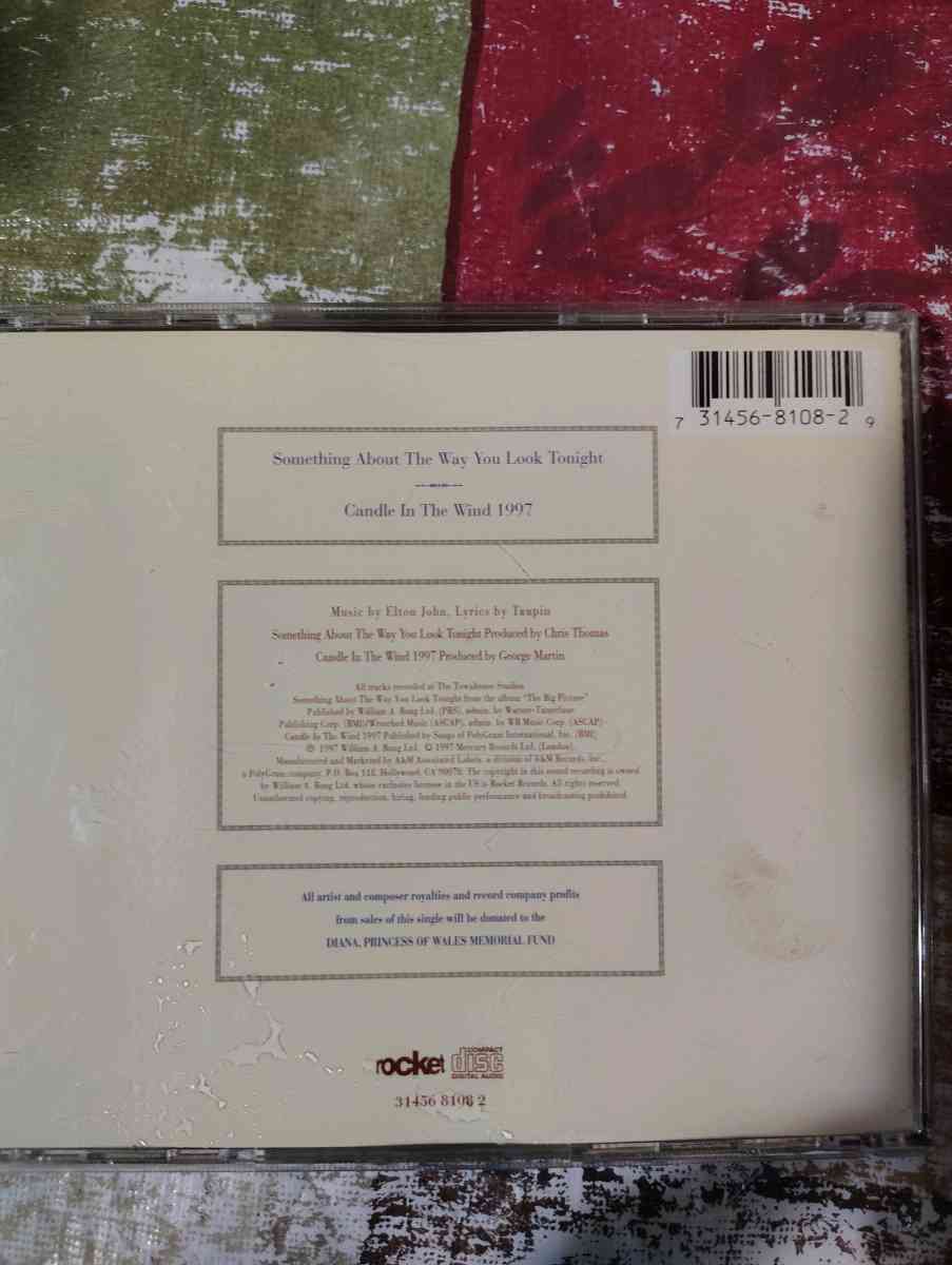 Elton John Something About The Way You Look Tonight Candle I - Scottsburg, Indiana - FleaMarketBay
