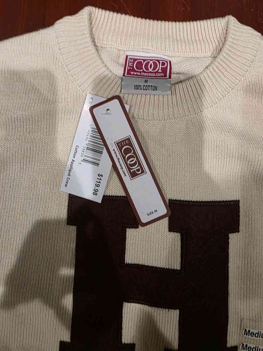Harvard University COOP applique crew CREME sweater x6 - Boston, Massachusetts - FleaMarketBay