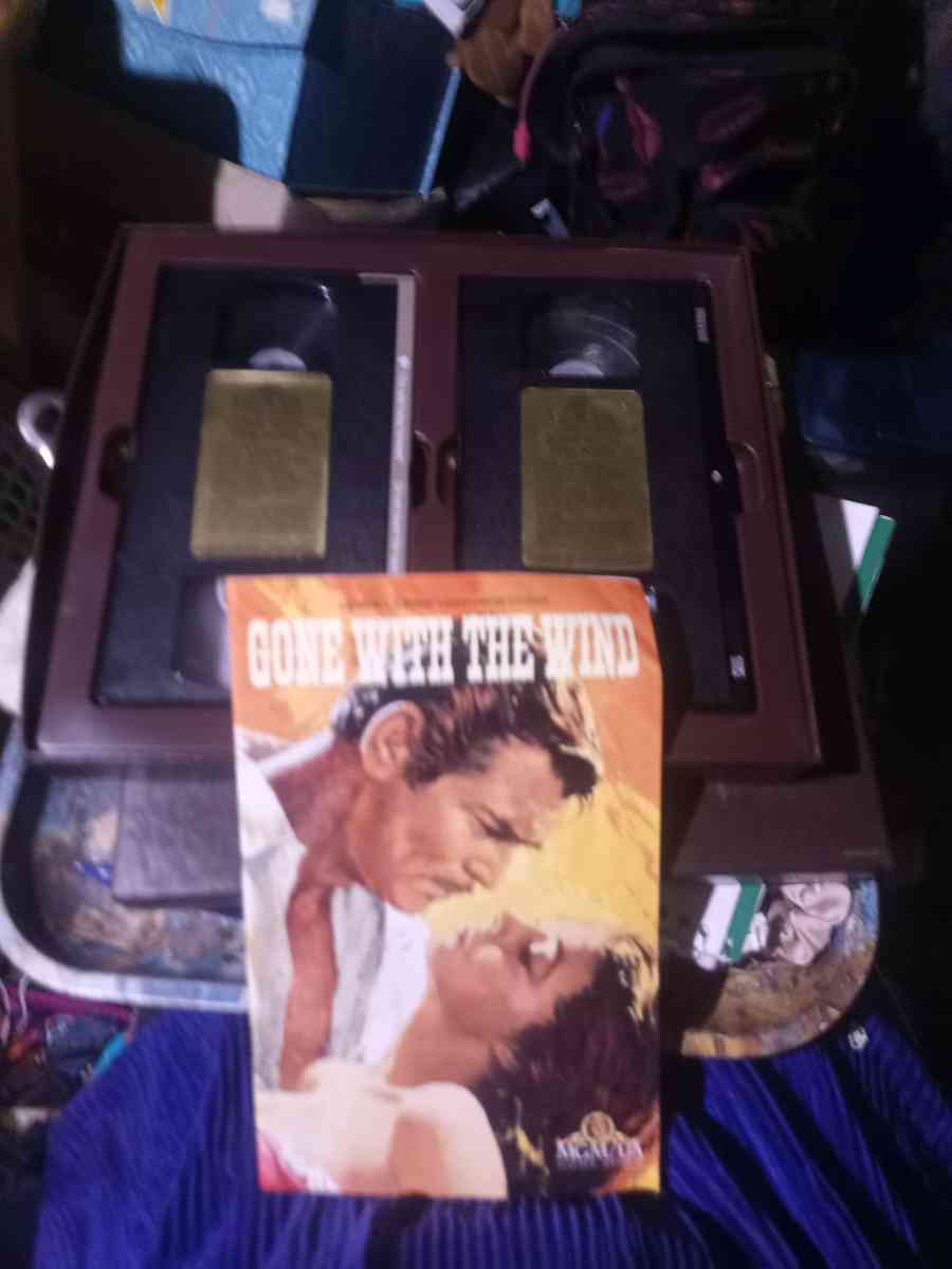 collectible VHS types gone with the wind in case - Osage, Oklahoma - FleaMarketBay