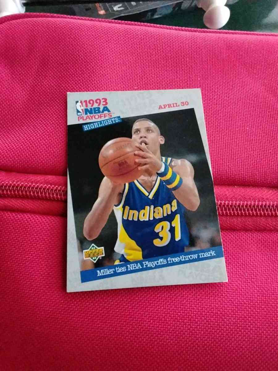 199394 Upper Deck  NBA Playoffs Highlights Reggie Miller 195 - Atlanta, Georgia