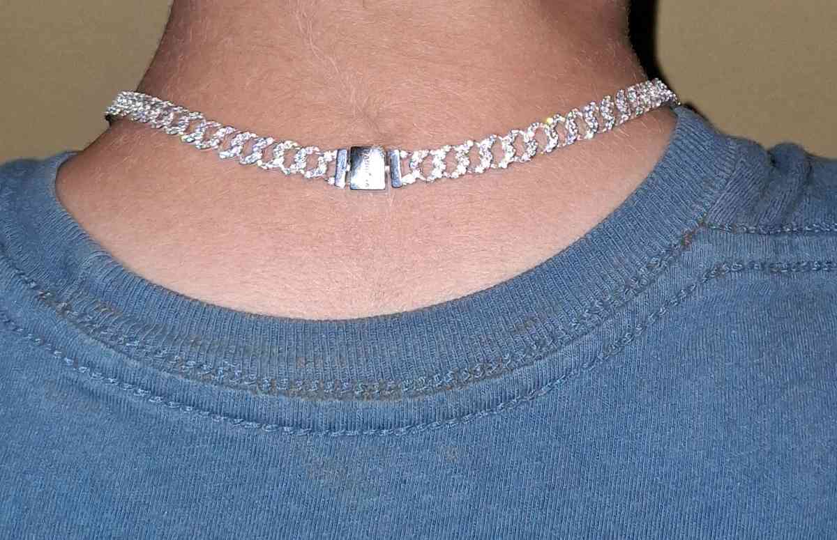 PANDORA STERLING SILVER PAVE CUBAN NECKLACE - Elysburg, Pennsylvania - FleaMarketBay