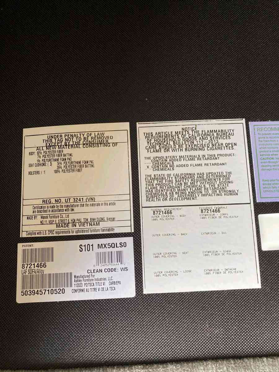 Ashley Furniture Altari Fabric 2 pc Sectional - Frostproof, Florida - FleaMarketBay