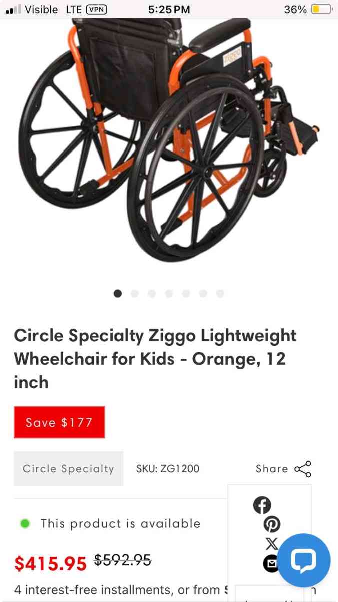 Pediatric Wheelchair - Tampa, Florida - FleaMarketBay