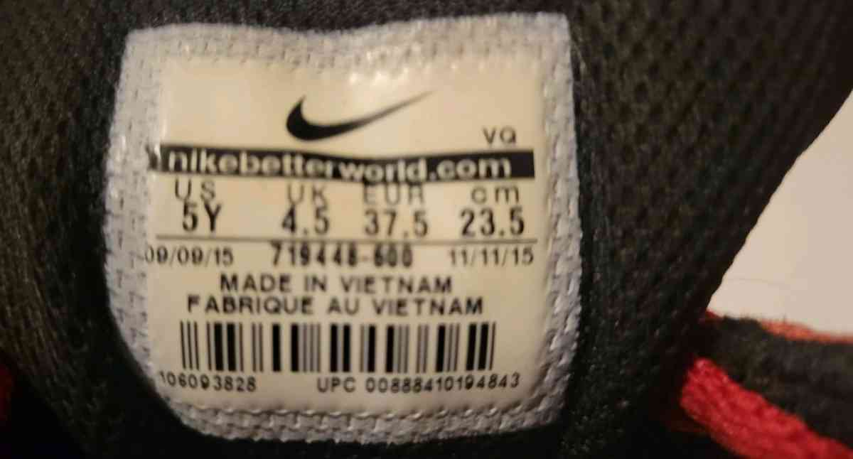 Size5Y Niki red seude sneakers - Jacksonville, Florida - FleaMarketBay