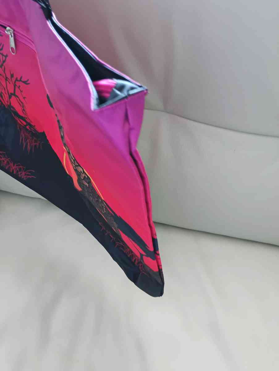 Pink and Black Savanna Scene Tote Bag - Frostproof, Florida - FleaMarketBay