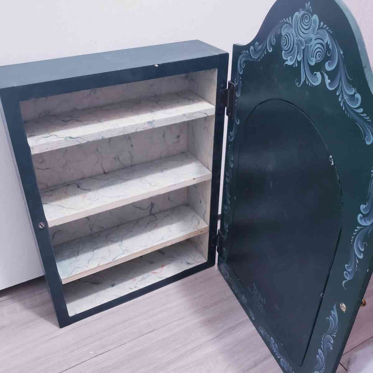 Vintage Gayle Oram Baroque Rosemaling Cabinet - Phoenix, Arizona - FleaMarketBay