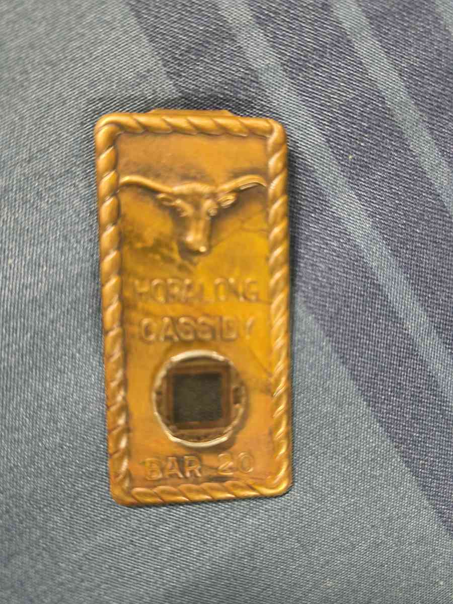 1950s vintage brass Hopalong Cassidy money clip - Judsonia, Arkansas
