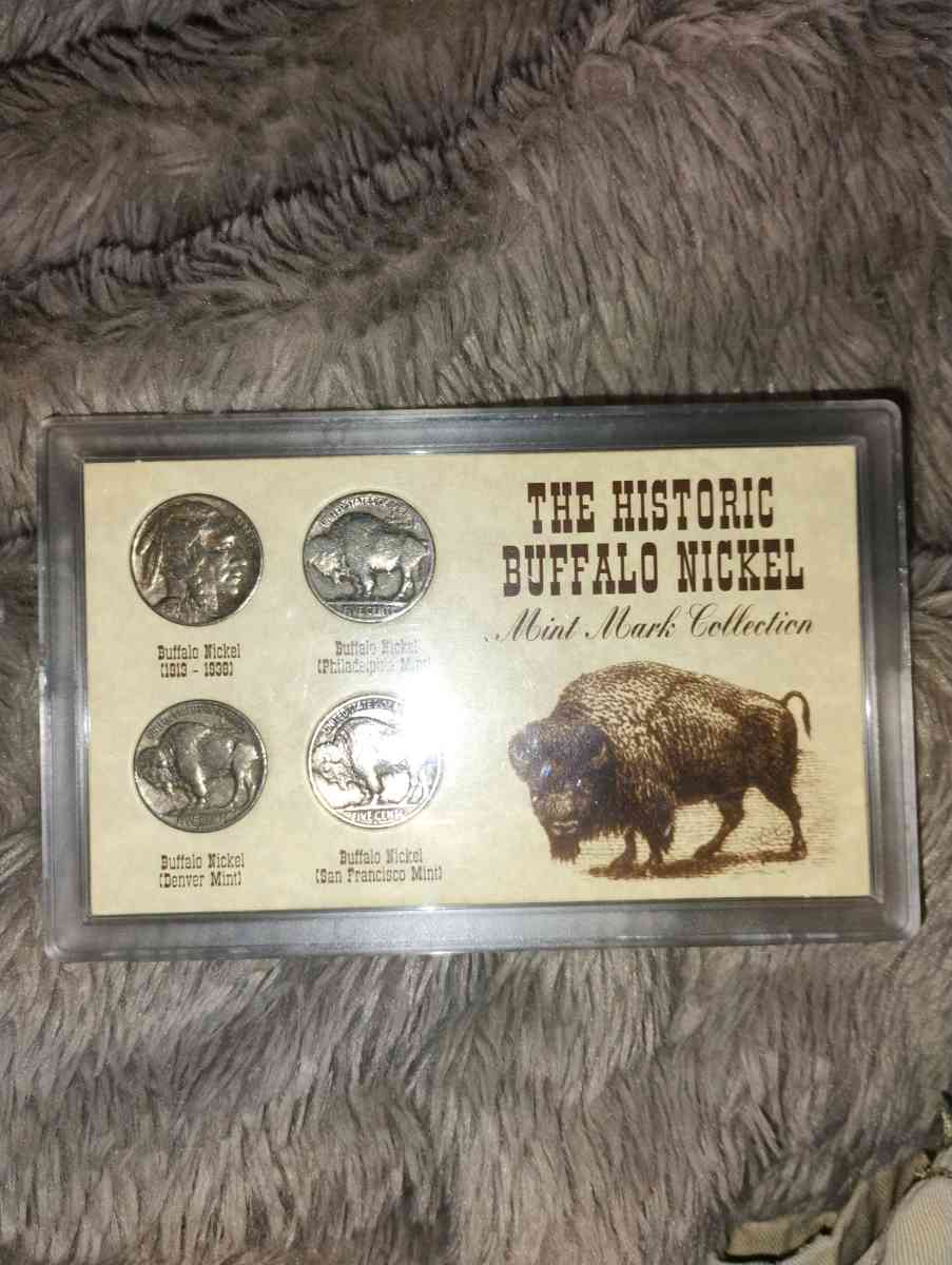 4 Buffalo Nickels Mint Mark Collection - Manitowoc, Wisconsin