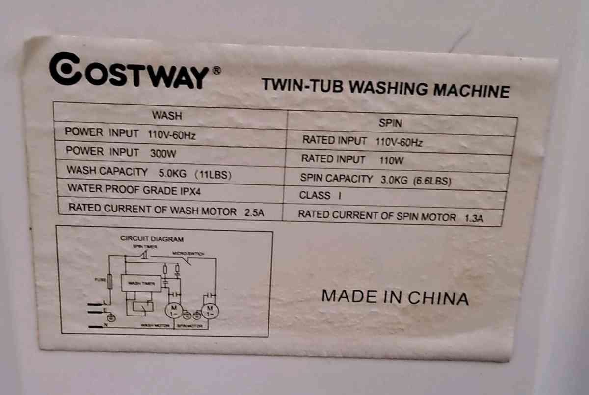 Costway Twin Tub Portable washer machine - Long Beach, California - FleaMarketBay