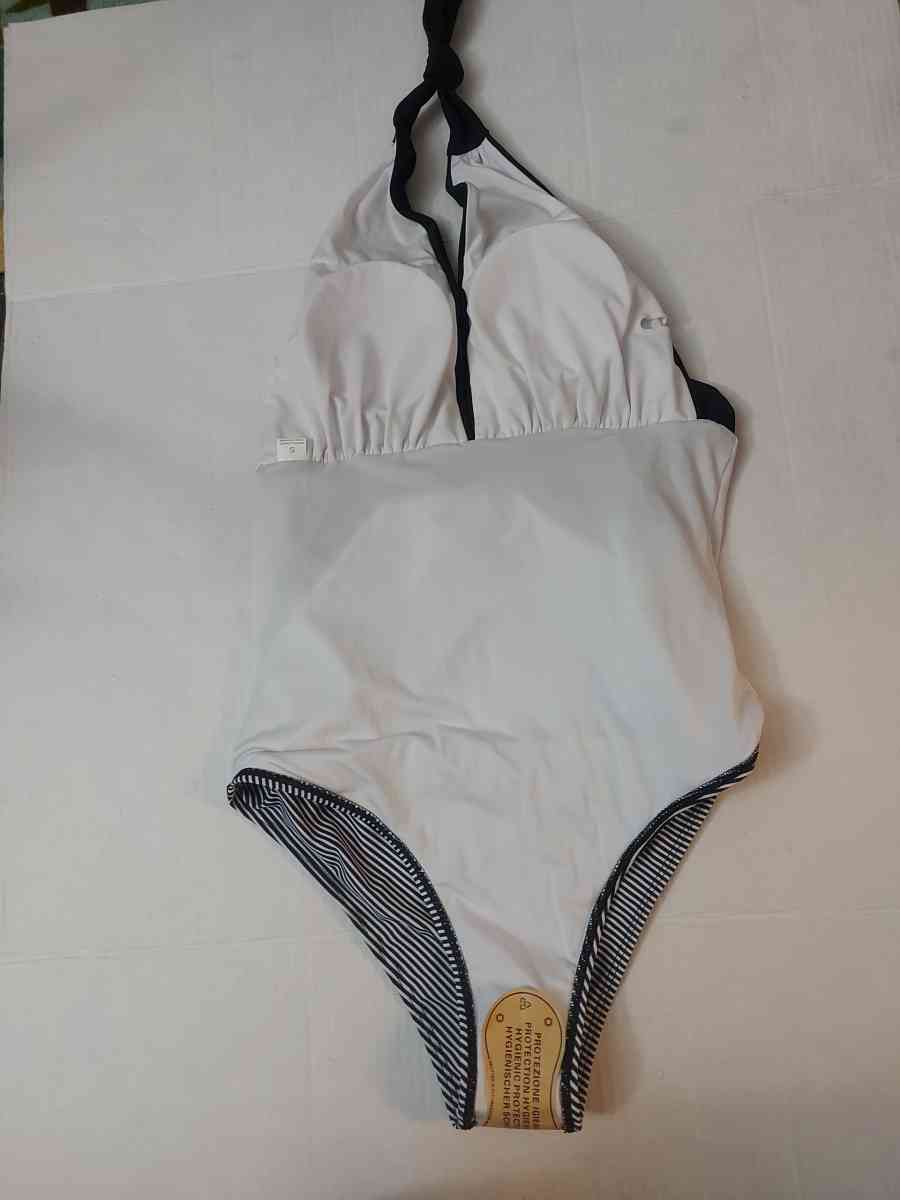 BlackWhite Halter Striped One Piece Bathing Suit Size S - Atlanta, Georgia - FleaMarketBay