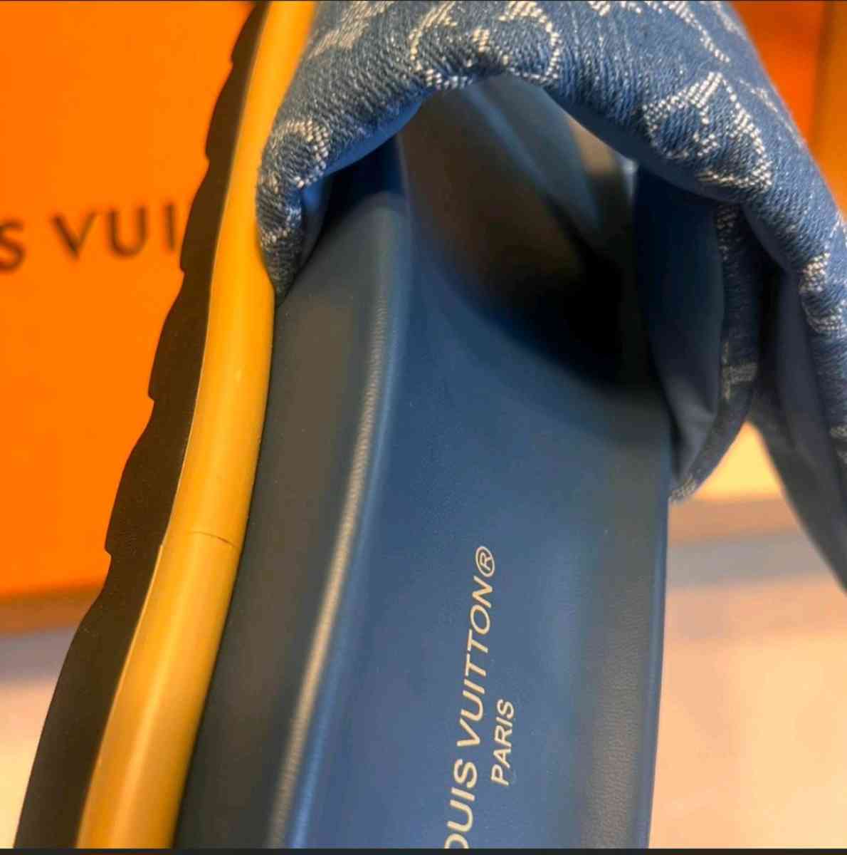 Louis Vuitton Monogram Denim Pillow slides - West Palm Beach, Florida - FleaMarketBay