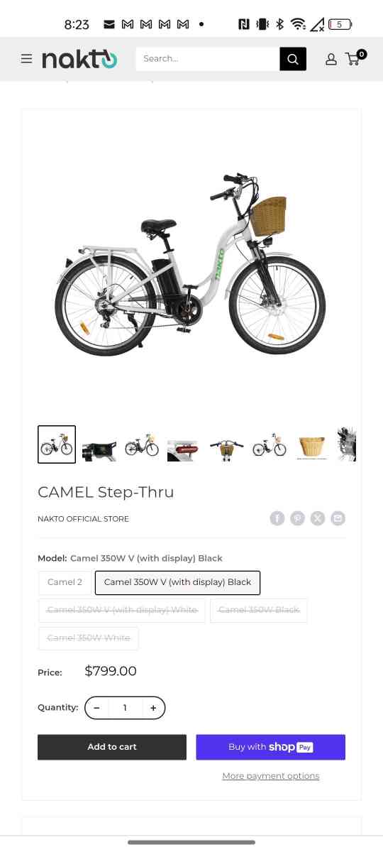 nakto electric bike - Crane Hill, Alabama - FleaMarketBay