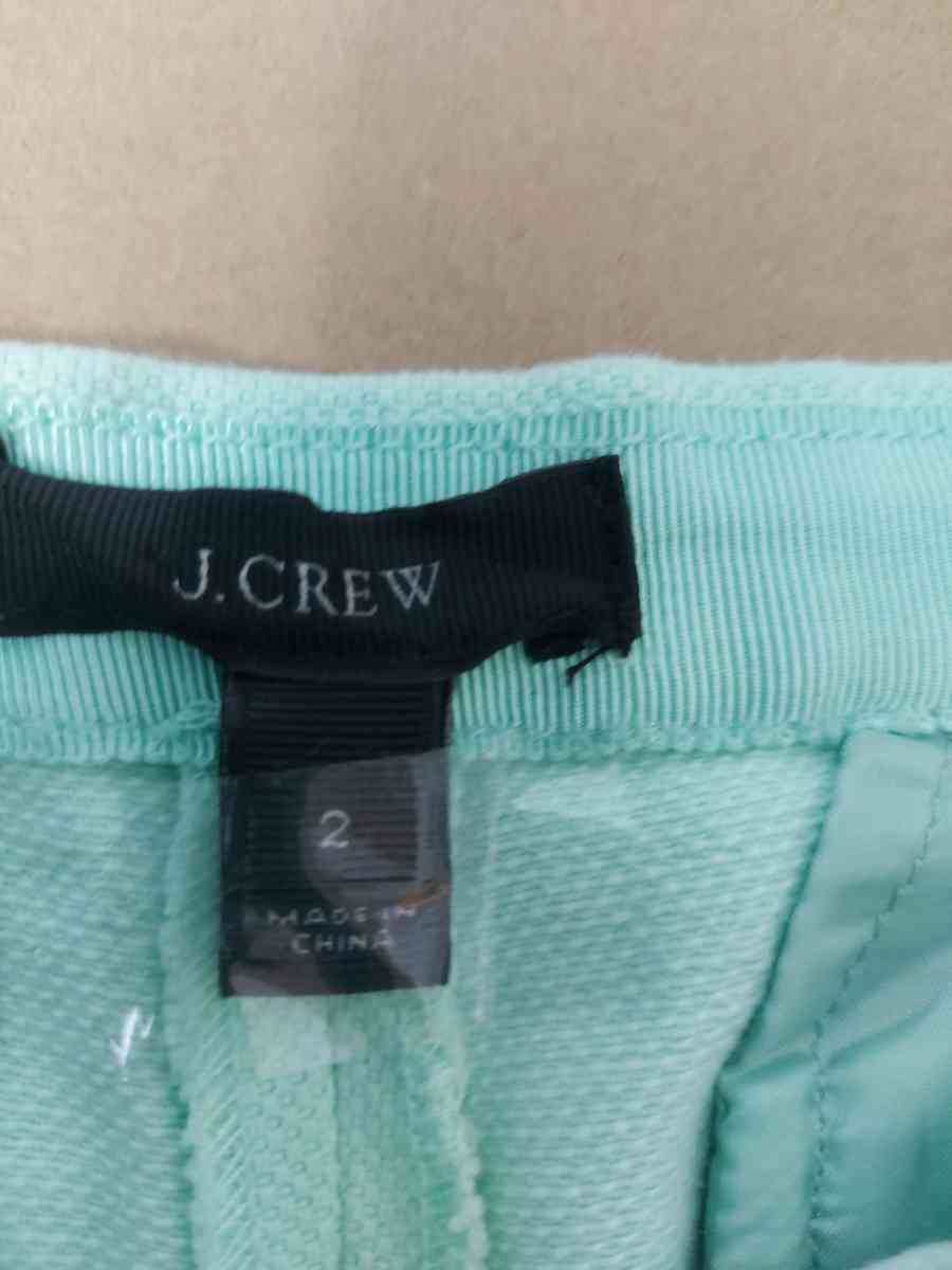 J Crew Mint Green Pleated Pique Cotton Shorts Size 2 Flaw - Atlanta, Georgia - FleaMarketBay