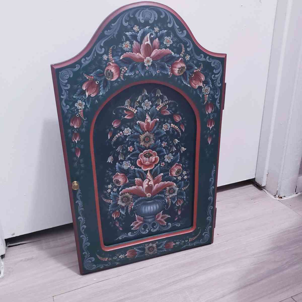 Vintage Gayle Oram Baroque Rosemaling Cabinet - Phoenix, Arizona