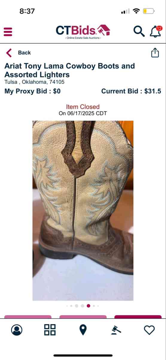 Ariat Fatbaby Cowgirl Boots Womens 85B Leather Tan Brown Wes - Tulsa, Oklahoma - FleaMarketBay