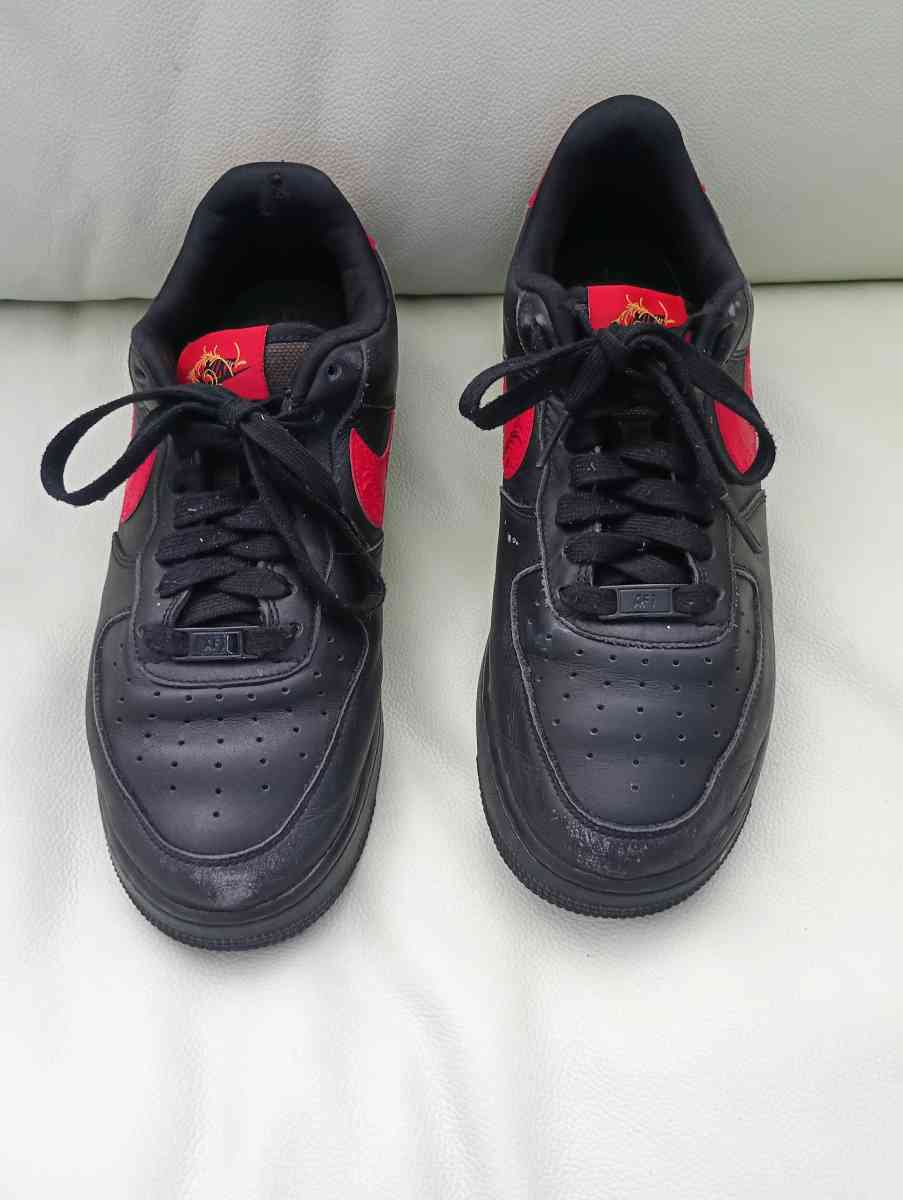 Nike Air Force 1 07 LE Russian Floral Black Red shoes - Frostproof, Florida - FleaMarketBay