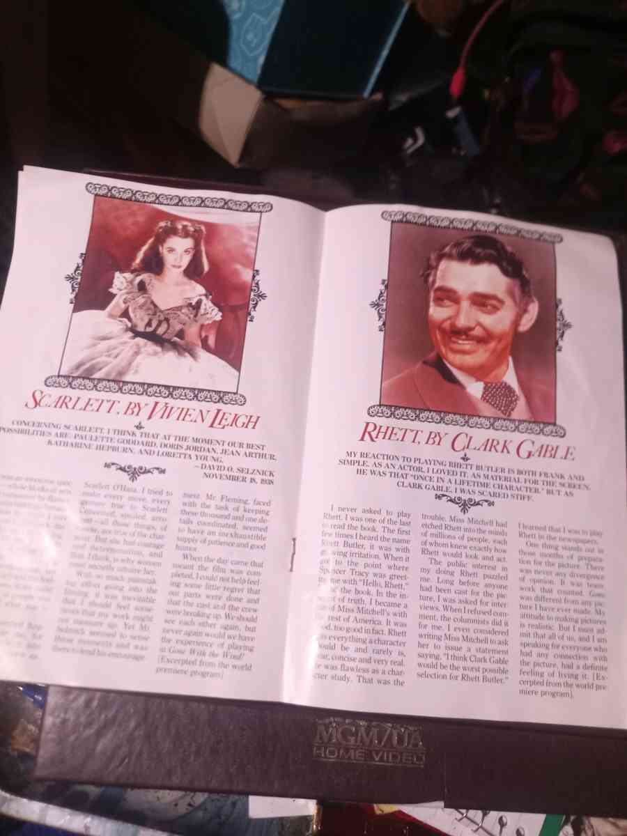 collectible VHS types gone with the wind in case - Osage, Oklahoma - FleaMarketBay