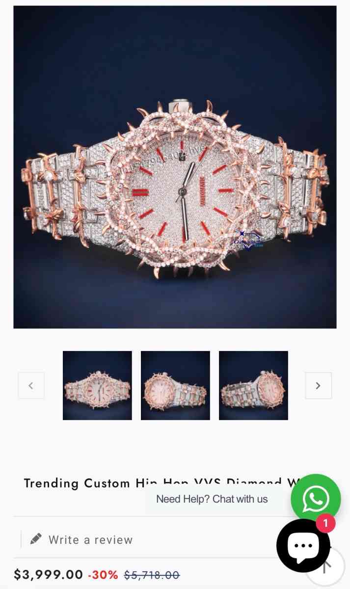 41 MM AP Jesus Crown Moissanite Diamond Diamond Tester Appr - Arlington, Texas - FleaMarketBay