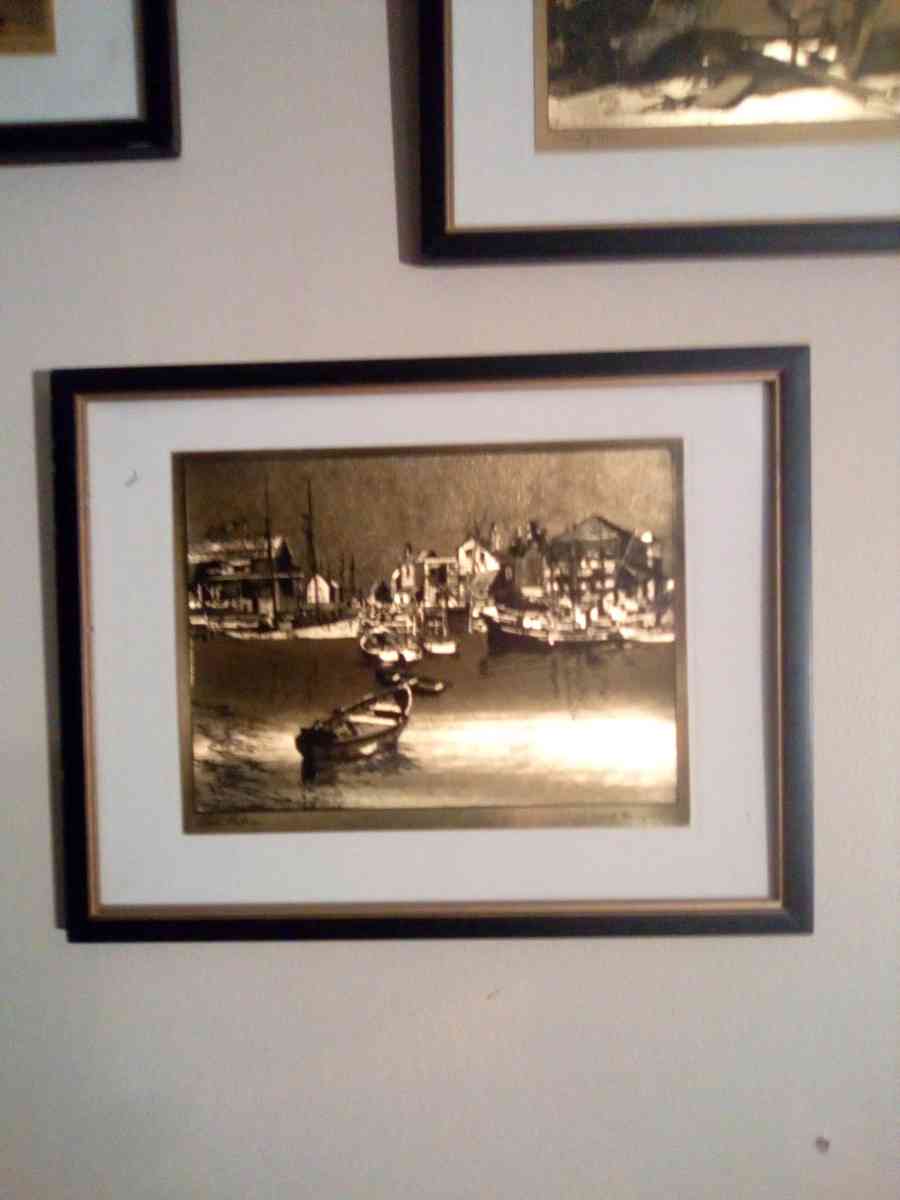 gold plated pictures set of 4 - Slatington, Pennsylvania - FleaMarketBay