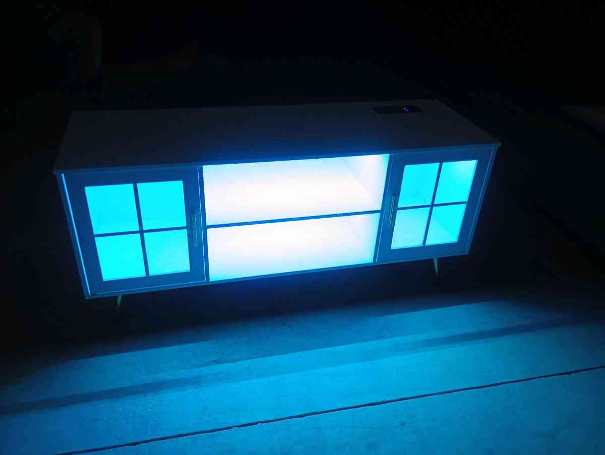 Modern LED TV Stand with Storage Entertainment Center Cabine - Frostproof, Florida - FleaMarketBay