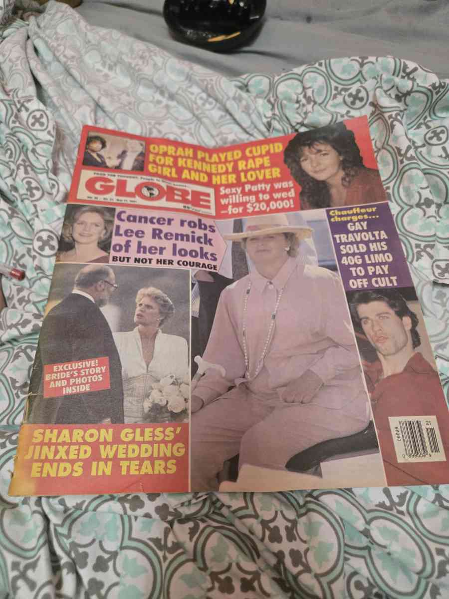 Globe Mag Lee Remick John Travolta Oprah Winfrey May 21 1991 - Crittenden, Kentucky - FleaMarketBay