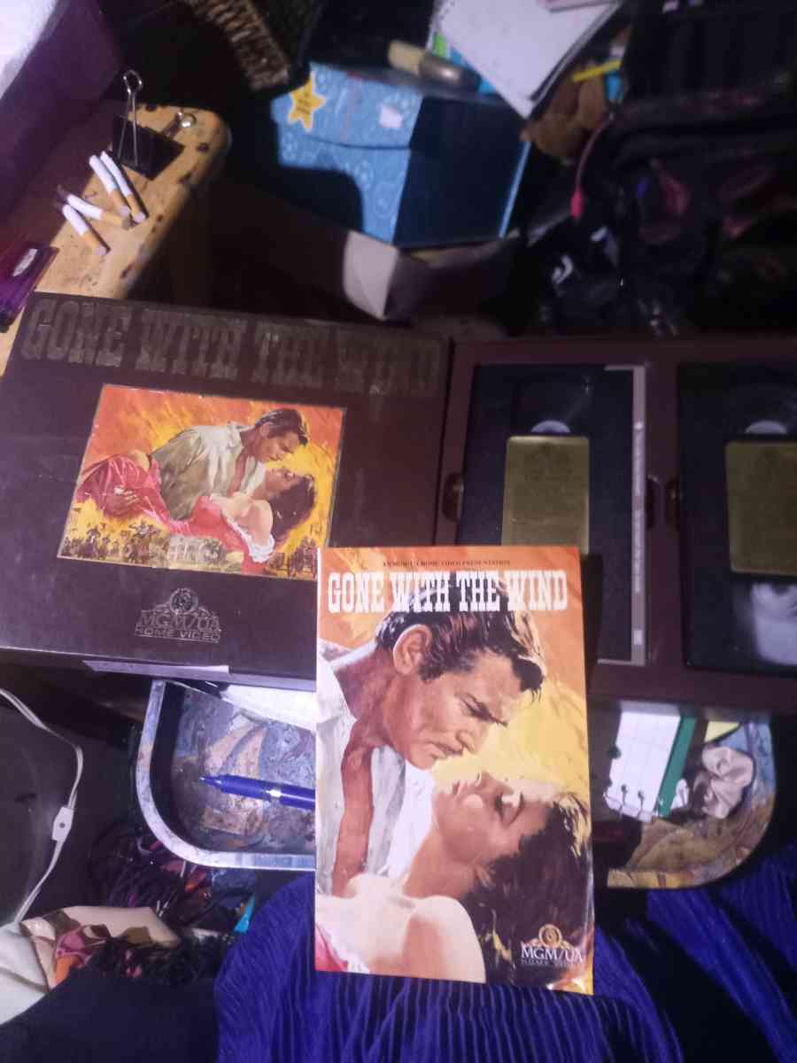 collectible VHS types gone with the wind in case - Osage, Oklahoma - FleaMarketBay