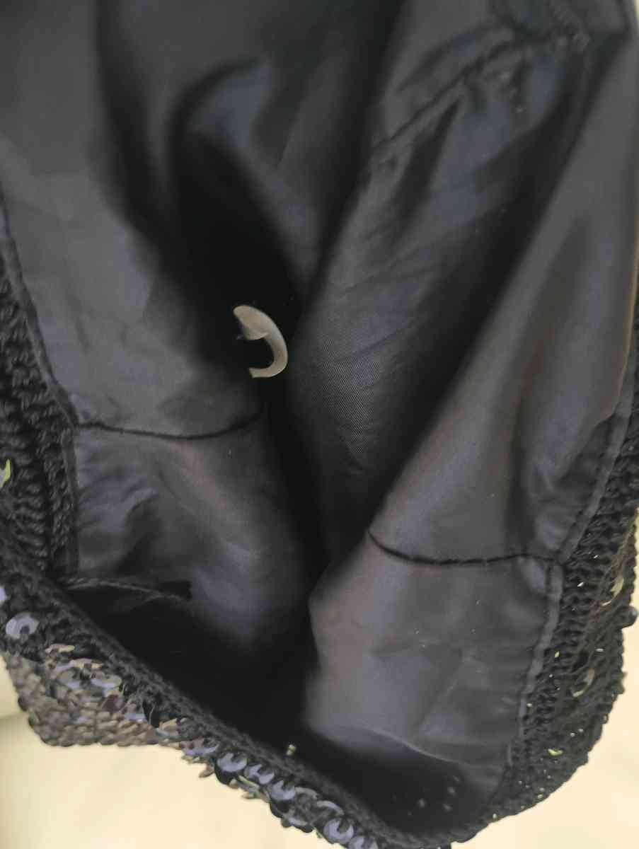 Vintage Sequin Slouchy Hobo Knit Shoulder Bag - Frostproof, Florida - FleaMarketBay