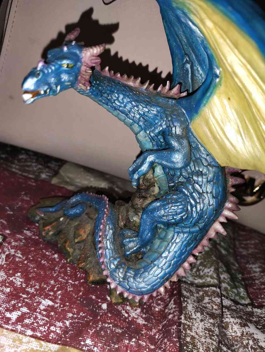 Vintage 1998 Summit Collection winged blue dragon figurine - Scottsburg, Indiana - FleaMarketBay
