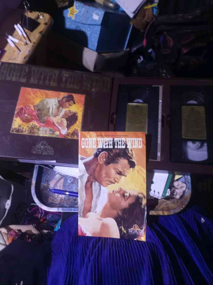 collectible VHS types gone with the wind in case - Osage, Oklahoma - FleaMarketBay