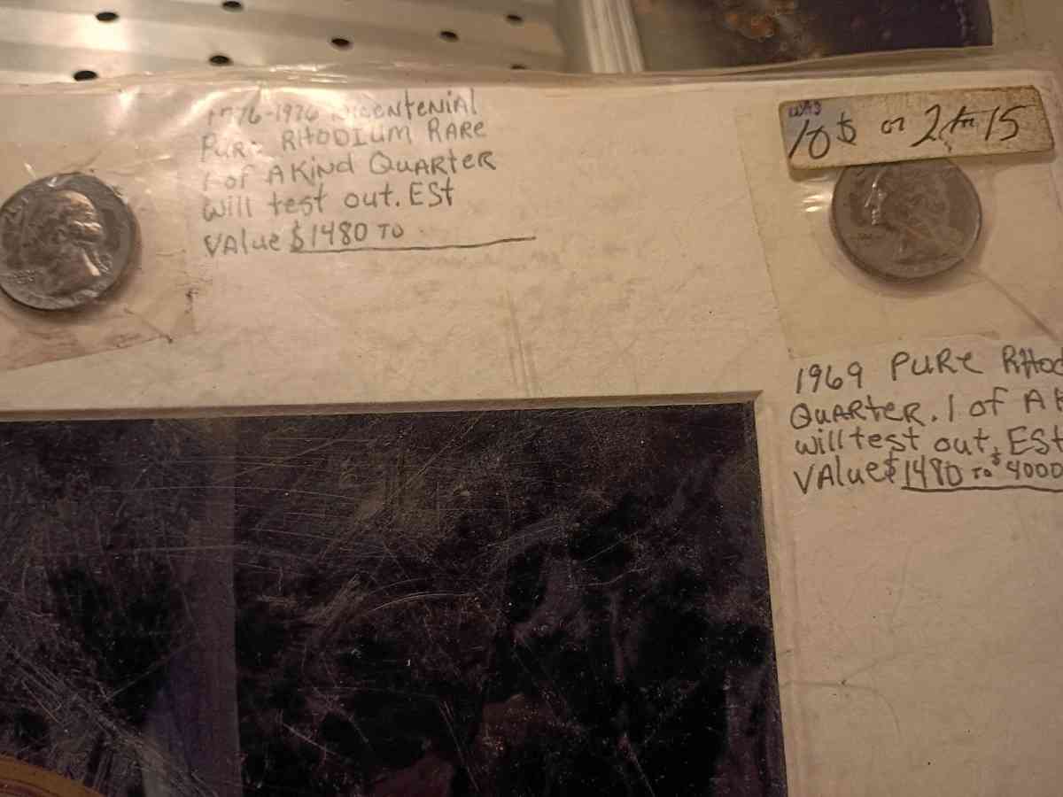 1969 pure Rhodium quarter 1 of a kind - Dayton, Ohio