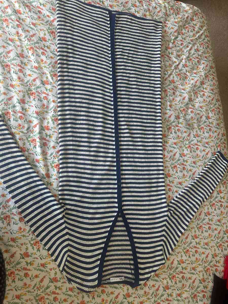 Navy blue and white striped cardigan long dress l - Columbia, South Carolina