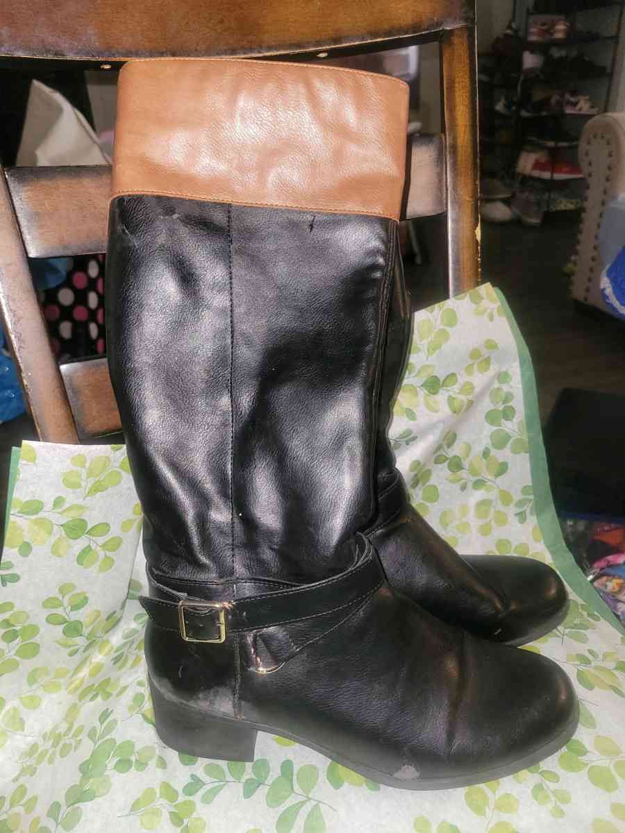 TWO TONE KNEE HIGH BOOTS - Allamuchy, New Jersey - FleaMarketBay