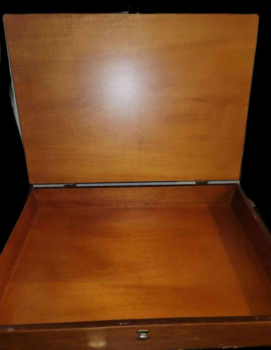 Wooden teachers school classroom documents and mementos case - Austin, Texas - FleaMarketBay