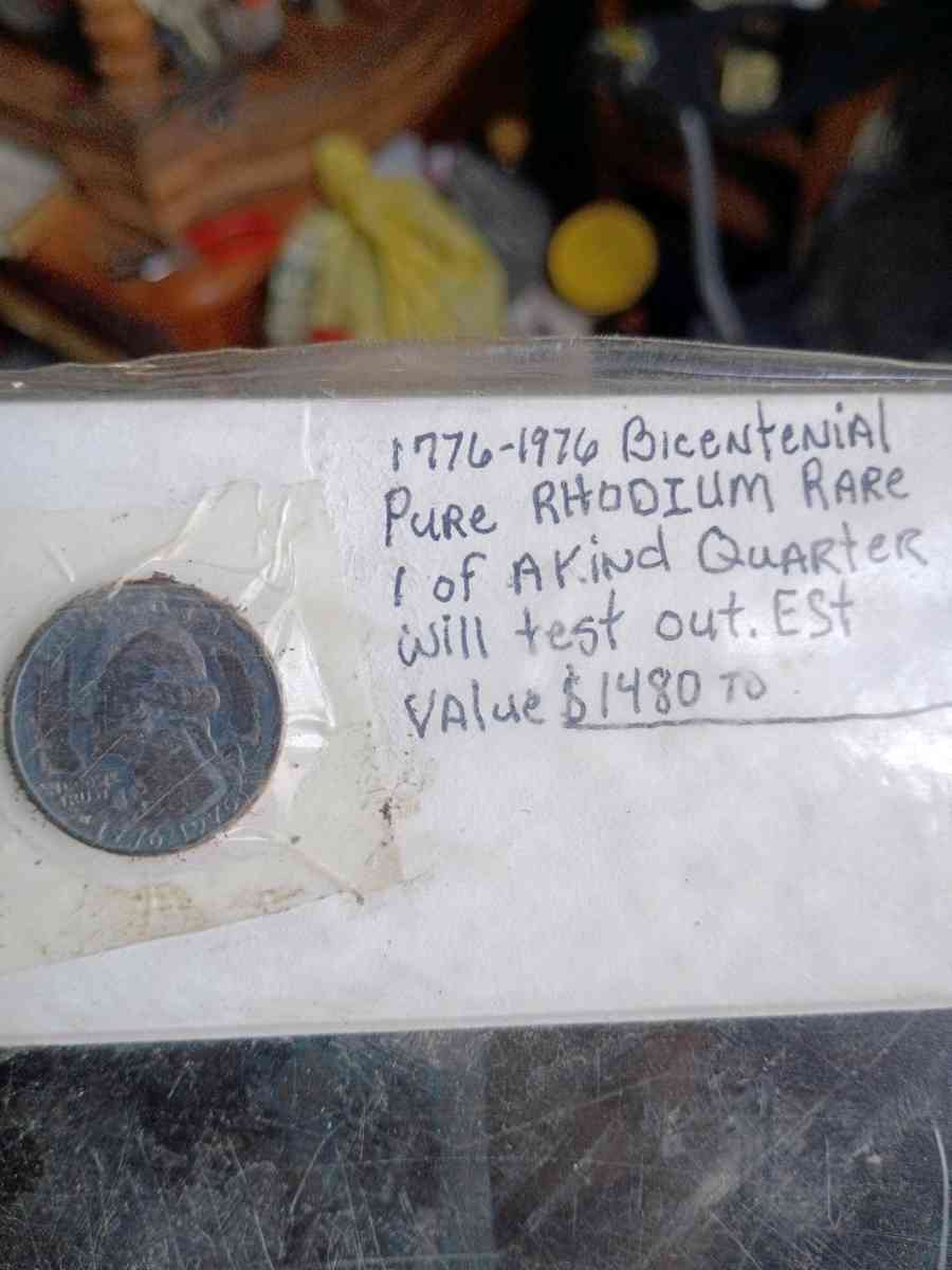 1776 1976 Rare bicentennial pure Rhodium quarter silver aded - Dayton, Ohio