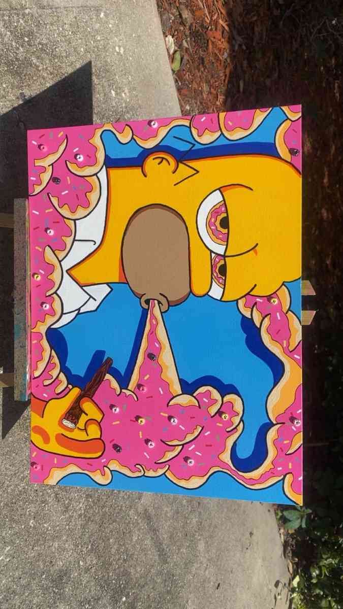 Homer Simpson canvas - Lake Mary, Florida
