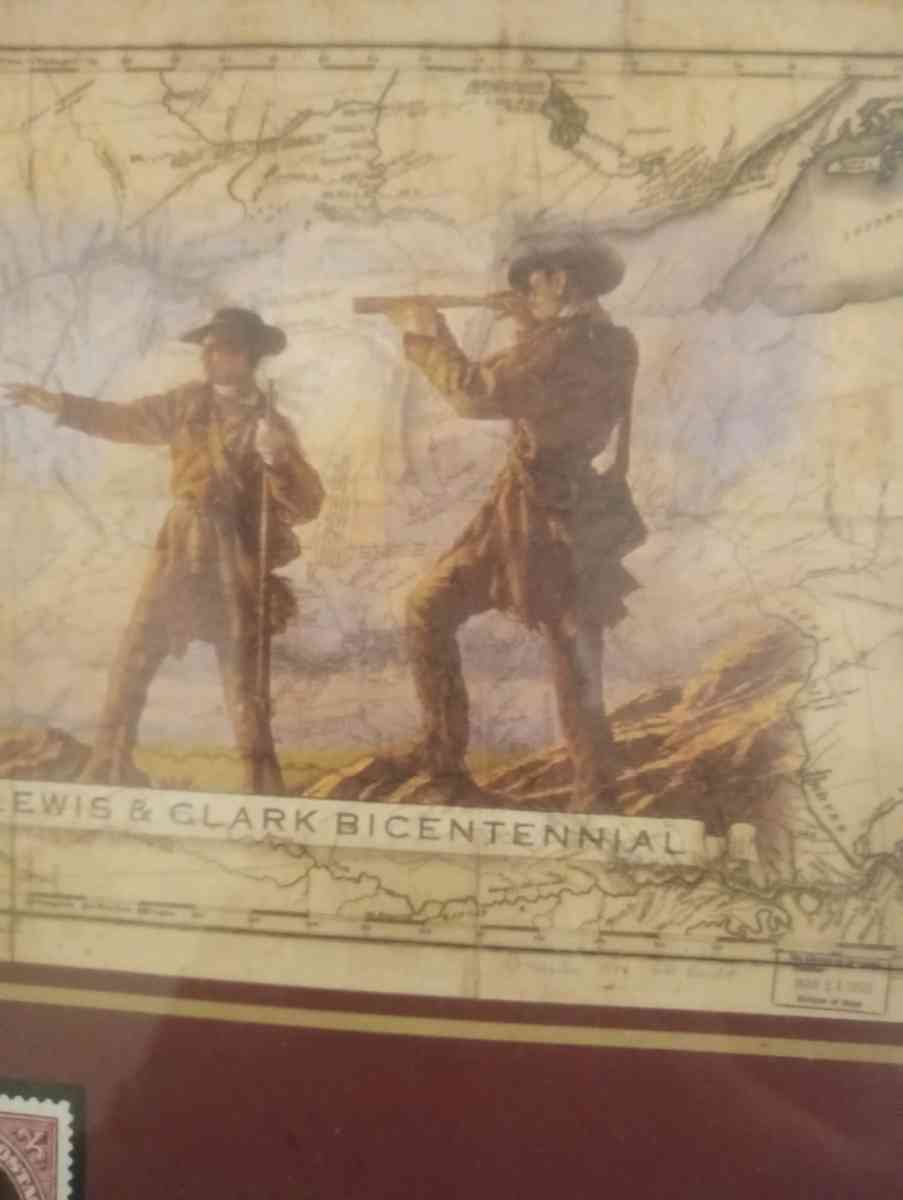 Louis and Clark Bicentennial hanging wall picture - Merry Hill, North Carolina - FleaMarketBay