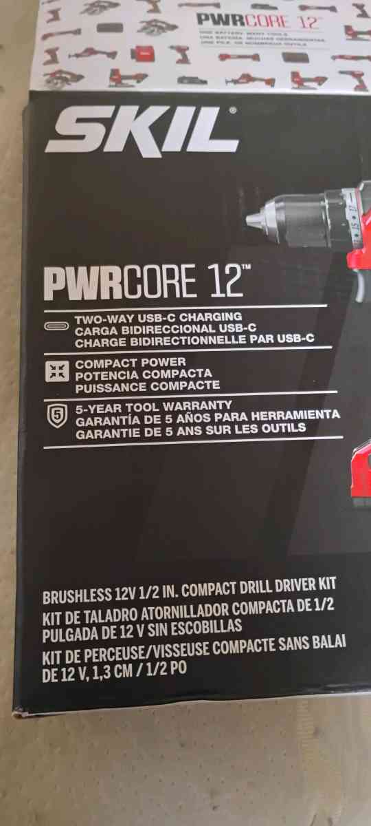 SKIL PWR CORE 12volt 12in Keyless Brushless Cordless - San Bernardino, California - FleaMarketBay