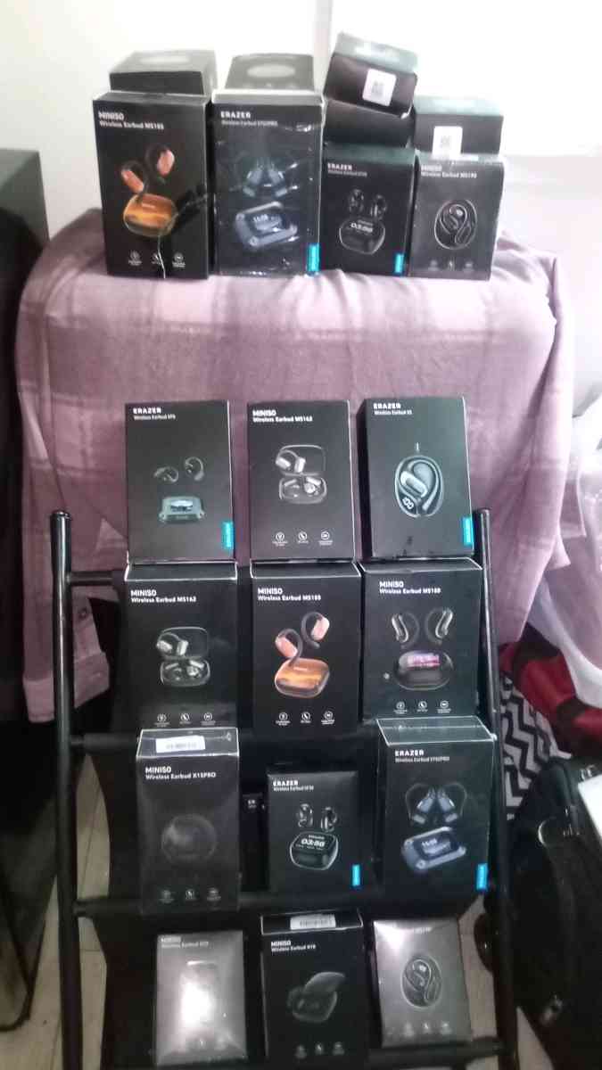 Miniso and Erazer wireless earbuds - Alhambra, California