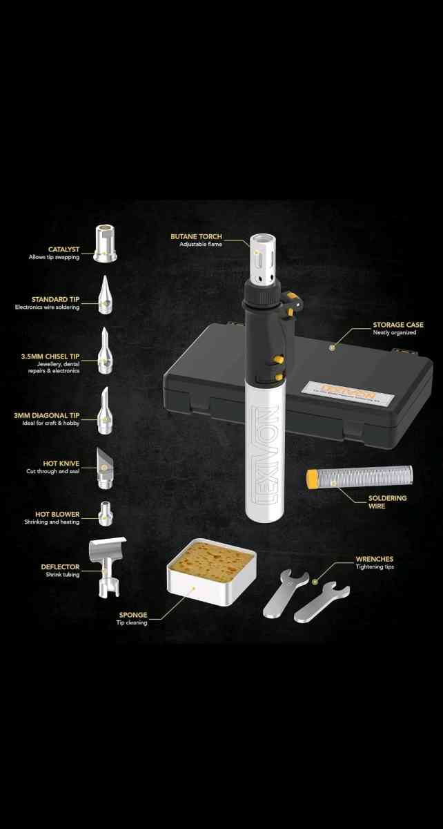 LEXIVON Butane Soldering Iron MultiPurpose Kit Cordless Adju - Brooklyn, New York - FleaMarketBay