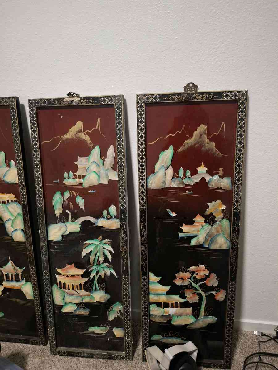 mother of pearl picture set of 4 - Stockton, California - FleaMarketBay