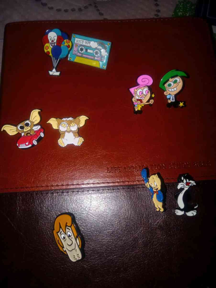 collectible cartoon pins for heads or clothing